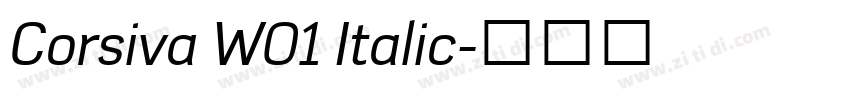 Corsiva W01 Italic字体转换